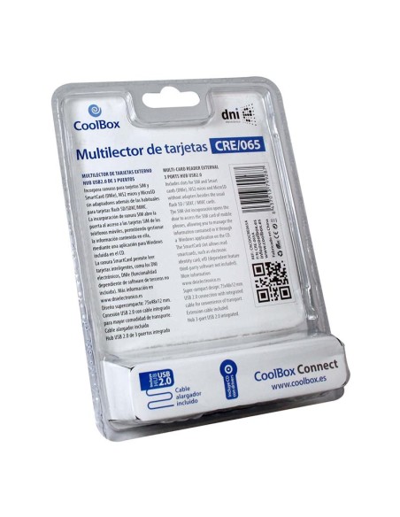 LECTOR DE TARJETAS COOLBOX SIM + DNIE + HUB USB
