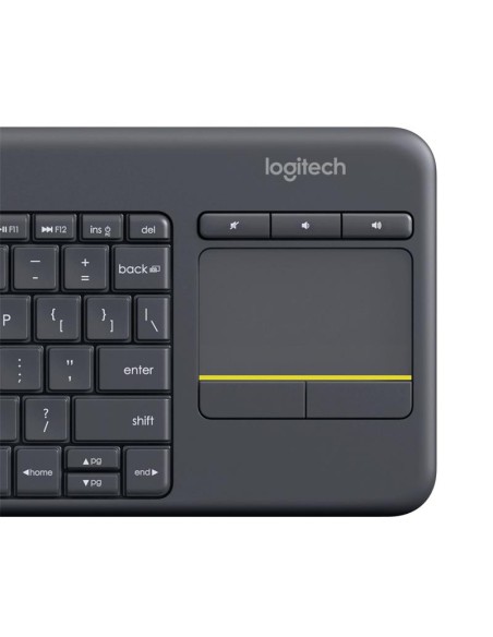 TECLADO LOGITECH K400 RF WIRELESS TOUCHPAD BLACK