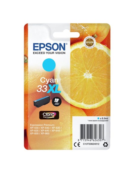TINTA EPSON C13T33624012 CYAN XL 33XL