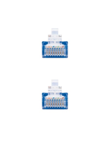 CABLE DE RED CAT.6 UTP 0.5M NANOCABLE BLUE