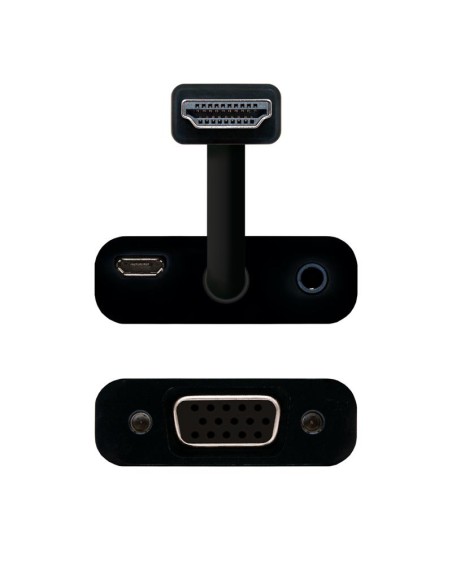 CABLE CONVERSOR HDMI A M-SVGA 10CM BLACK + 1M