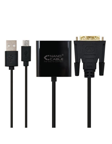 CABLE CONVERSOR DVI A M-SVGA 10CM BLACK