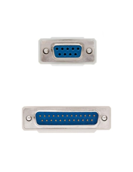 CABLE SERIE NULL MODEM DB9/H-DB25/M 1.8M NANOCABLE