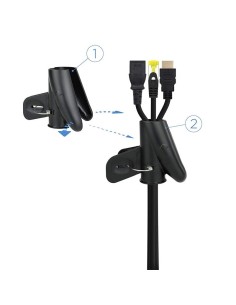ORGANIZADOR DE CABLE NANOCABLE FLEXIBLE 25MM 1M BLACK 2