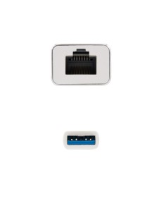 ADAPTADOR NANOCABLE USB 3.0 ETHERNET RJ45 GIGABIT 15CM SILVER 2