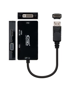 CABLE CONVERSOR DP A VGA+DVI+HDMI 3-1 15CM BLACK 2