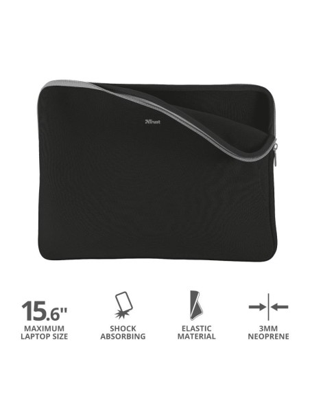 FUNDA PROTECTORA TRUST SLEEVE 15.6 TRUST BLACK