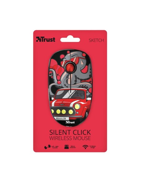RATON TRUST SKETCH SILENT CLICK WIRELESS RED