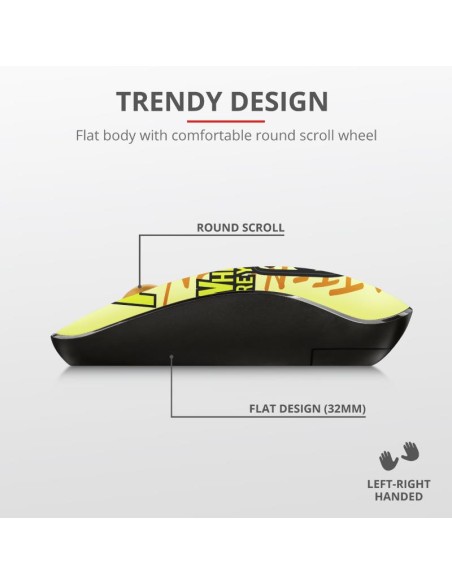 RATON TRUST SKETCH SILENT CLICK WIRELESS YELLOW