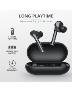 AURICULARES TRUST NIKA TOUCH EARPHONES BLUETOOTH WIRELESS BLACK 2