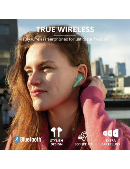 AURICULARES TRUST NIKA TOUCH EARPHONES BLUETOOTH WIRELESS TURQUOISE