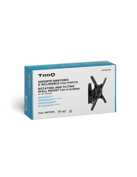 SOPORTE TV MONITOR TOOQ 10-32 20KG INCLINABLE/GIRATORIO BLACK