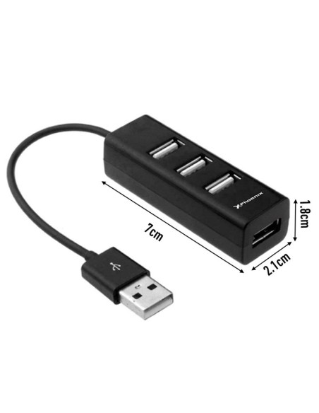 HUB USB PHOENIX 4 PUERTOS USB 2.0 BLACK