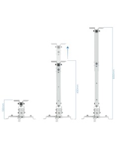 SOPORTE PROYECTOR TOOQ TECHO INCLINABLE WHITE 2