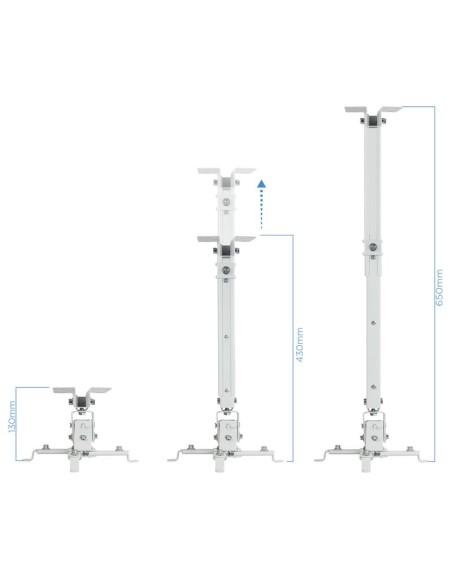 SOPORTE PROYECTOR TOOQ TECHO INCLINABLE WHITE