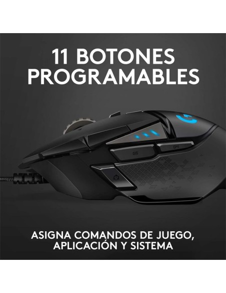 RATON LOGITECH G502 HERO OPTICO USB GAMING BLACK