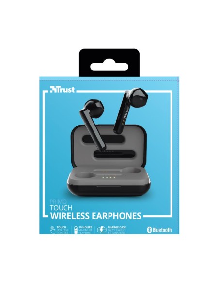 AURICULARES TRUST PRIMO TOUCH EARPHONES BLUETOOTH WIRELESS BLACK