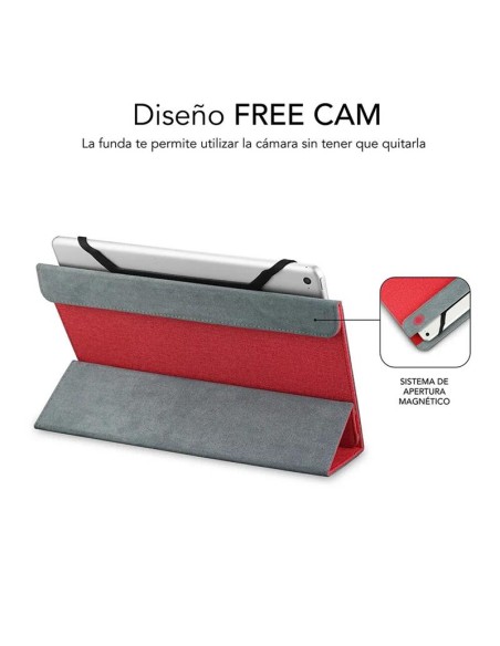 FUNDA RIGIDA SUBBLIM FREECAM PARA TABLETS 10.1 RED