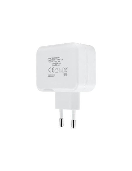 CARGADOR SMARTPHONE/TABLET TOOQ 12W USB 3.0 + 15W USB-C WHITE
