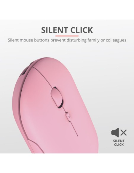 RATON TRUST PUCK RECARGABLE WIRELESS BLUETOOH PINK