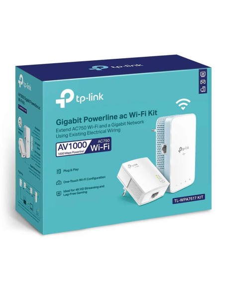 POWERLINE TP-LINK TL-PA7517KIT ETHERNET AV1000 2UDS