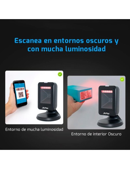 LECTOR AVPOS CODIGOS AVPOS 630 SOBREMESA USB 1D +2D + QR