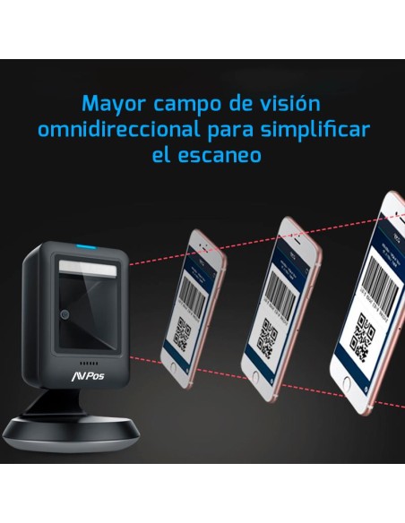 LECTOR AVPOS CODIGOS AVPOS 630 SOBREMESA USB 1D +2D + QR