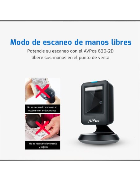 LECTOR AVPOS CODIGOS AVPOS 630 SOBREMESA USB 1D +2D + QR