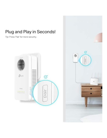POWERLINE TP-LINK TL-WPA8631P ETHERNET AV1300 + ENCHUFE KIT 2UD
