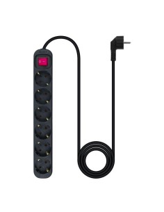 REGLETA NANOCABLE 6 SCHUKOS INTERRUPTOR 1,4M BLACK 2