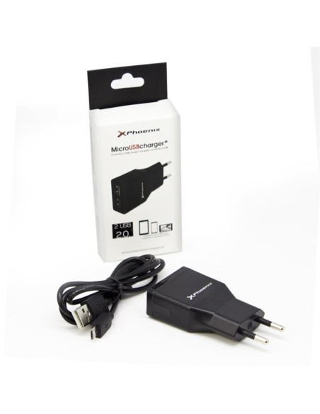 CARGADOR PHOENIX SMARTPHONE 2X USB 5V 2A