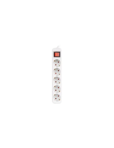 REGLETA LANBERG 5 SCHUKOS CON PROTECCION 3M WHITE