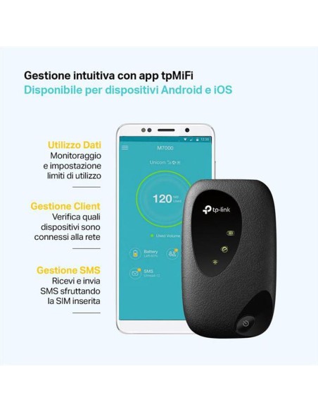 WIRELESS ROUTER PORTABLE TP-LINK MIFI M7010 4G LTE 150MBPS