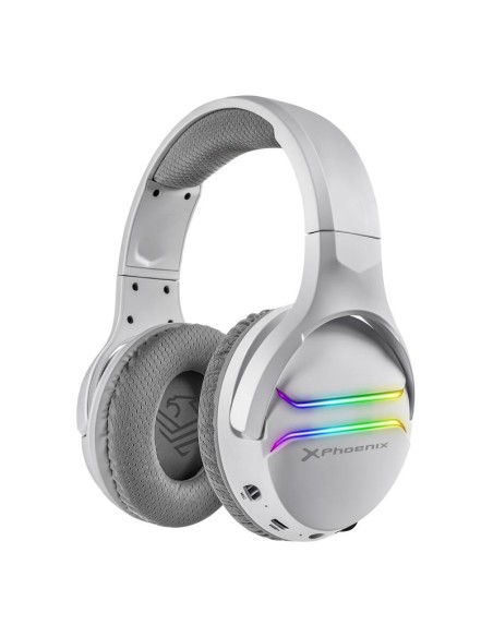AURICULARES + MICROFONO PHOENIX GAMING WIRELESS 7.1 RGB WHITE