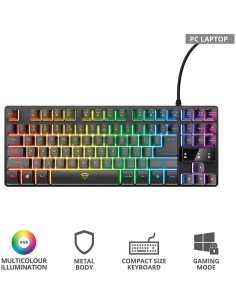 TECLADO TRUST GAMING GXT 833 METALICO USB RGB 2