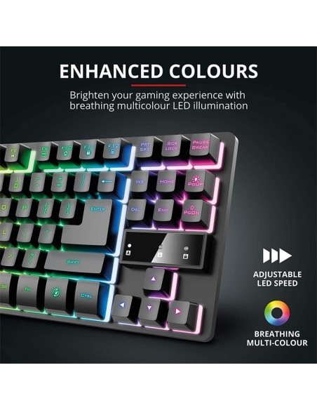 TECLADO TRUST GAMING GXT 833 METALICO USB RGB