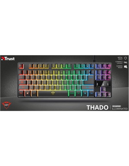 TECLADO TRUST GAMING GXT 833 METALICO USB RGB