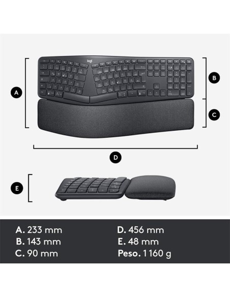TECLADO LOGITECH ERGO K860 WIRELESS