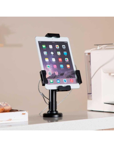SOPORTE AISENS CON ANTIRROBO PARA TABLET 8-11 BLACK