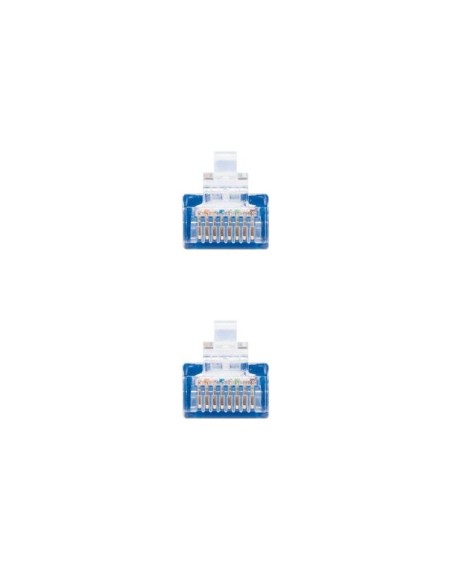 CABLE DE RED CAT.6 UTP 0.25M NANOCABLE BLUE