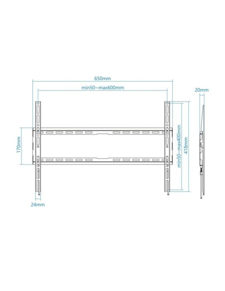 SOPORTE TV MONITOR TOOQ 37-80 45KG BLACK