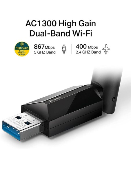 WIRELESS ADAPTADOR USB 3.0 TP-LINK ARCHER T3U PLUS AC1300