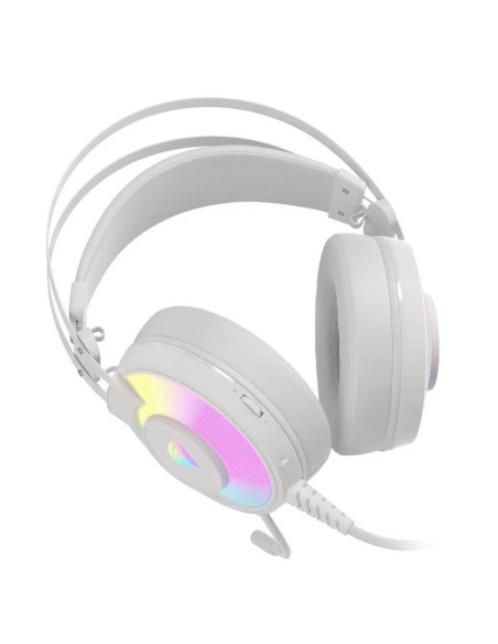 AURICULARES + MICROFONO GENESIS NEON 600 GAMING USB WHITE RGB