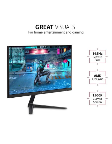 MONITOR VIEWSONIC 24 CURVO LED FHD HDMI DP 165Hz 3YR GARANTIA