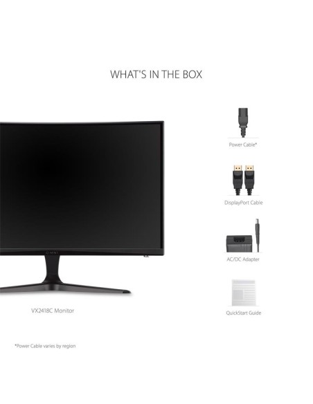 MONITOR VIEWSONIC 24 CURVO LED FHD HDMI DP 165Hz 3YR GARANTIA