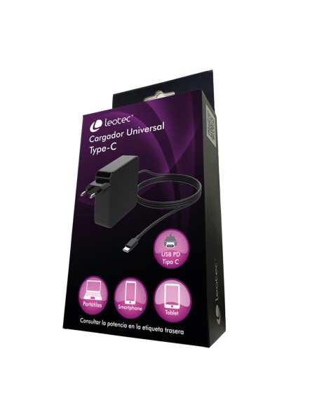 CARGADOR PORTATIL LEOTEC 90W AUTOMATICO USB-C TYPE C