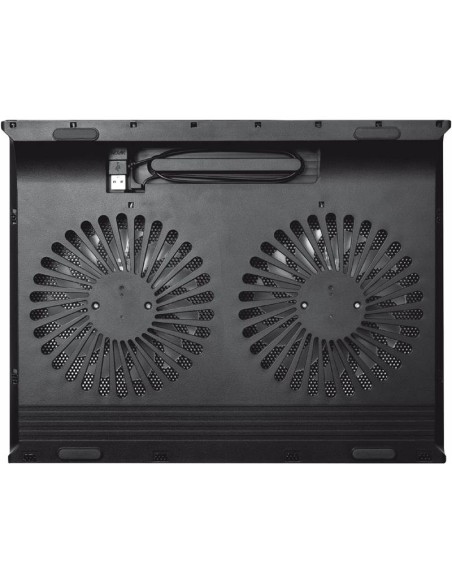 SOPORTE + VENTILADOR NOTEBOOK TRUST HASTA 17.4 BLACK
