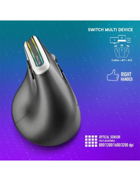 RATON NGS EVO KARMA LED ERGONOMIC WIRELESS