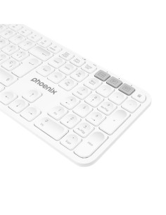 TECLADO PHOENIX K300 MULTIDISPOSITIVO WIRELESS WHITE 2