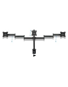 SOPORTE DE MESA TV/MONITOR TOOQ 13-27 8KG 2 BRAZOS PARA 3 PANTALLAS 2